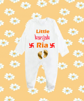 Personalised Little Kanjak With Swastik Romper