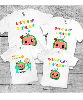 Personalised Cocomelon Family T-Shirt (Set Of 4)
