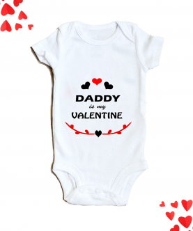 Personalised Daddy Is My Valentine Romper