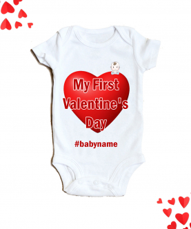 Happy Valentine -Customised Baby Name Romper