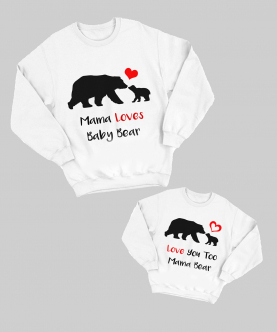 Mini Me Mama And Baby Bear Sweatshirt