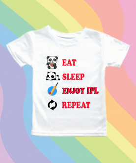 Personalised Eat Sleep Enjoy Ipl  T-Shirt 