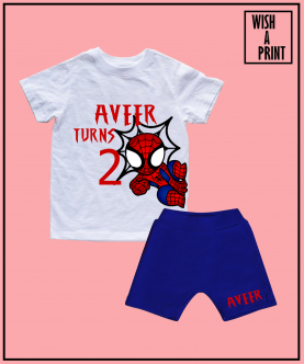 Spiderman Theme Personalised Co-Rd Set For Boys
