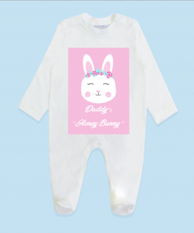 Personalised Daddy's Honney Bunny Full Romper 