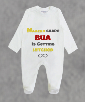 Personalised Bua Getting Hitched Full Romper 
