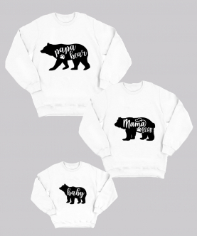 Personalised Bear Family Combo Sweatshirt
