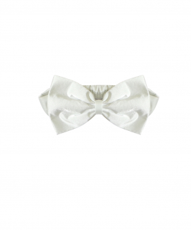White Head Band With Big Bow