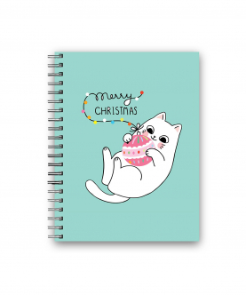 Personalised Christmas Cat Wiro Diary