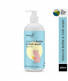 Natural Bottle & Dish Wash, Fragrance Free-450Ml