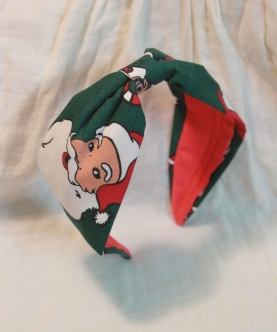 Santa Xmas Turban Headband - Green, Red