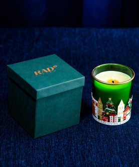 Green Merry Town - Gift Box Of 1 Scented Candle