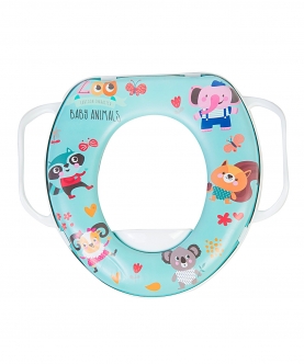 Animals Blue Potty Seat With Handle
