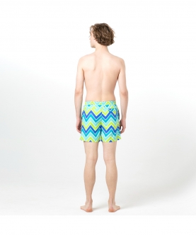 Yellow And Blue Zig Zags Fun In The Sun Shorts