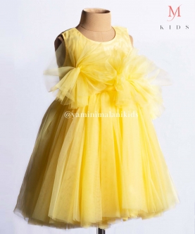 Yellow Floral Fluff Dress