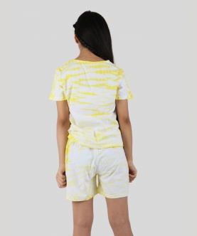 Yellow Tie Dye Pure Cotton Nightwear Set