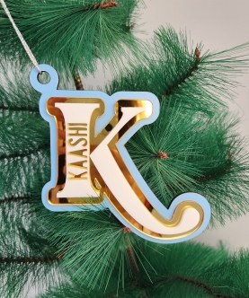 3 Layer With Name Christmas Ornament