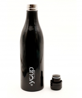 Insulated Black Color Water Bottle Splash1001 - 1 L