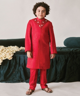 Mirza- Kurta Pyjama Set With Sherwani