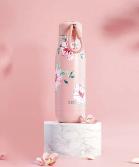 Zoku 12oz Rose Petal Pink Stainless Steel Bottle