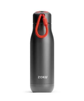 Zoku Stainless Steel Bottle, Black, 500ml