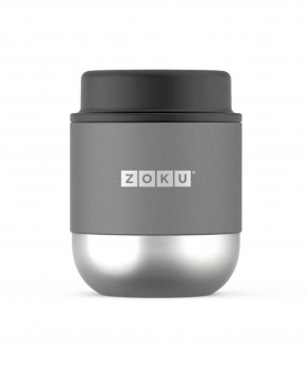Zoku Stainless Steel Food Jar, Grey, 296ml