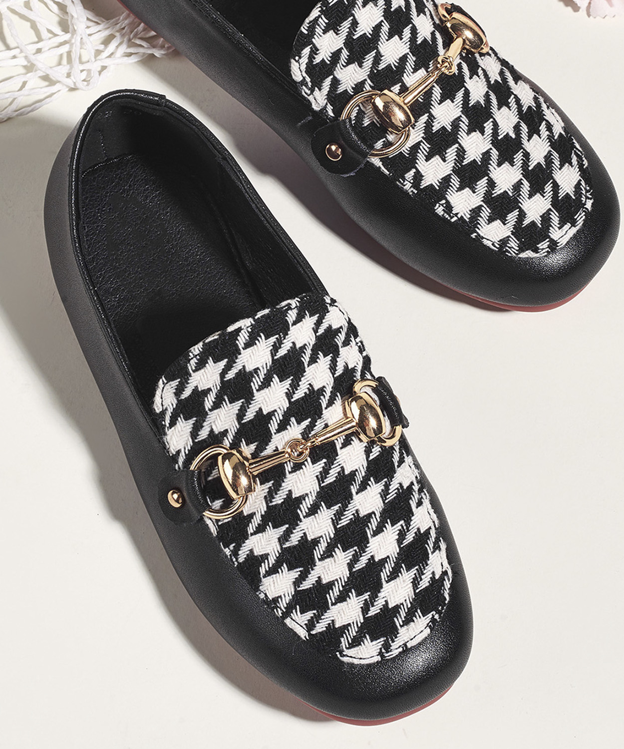 Houndstooth Loafers 