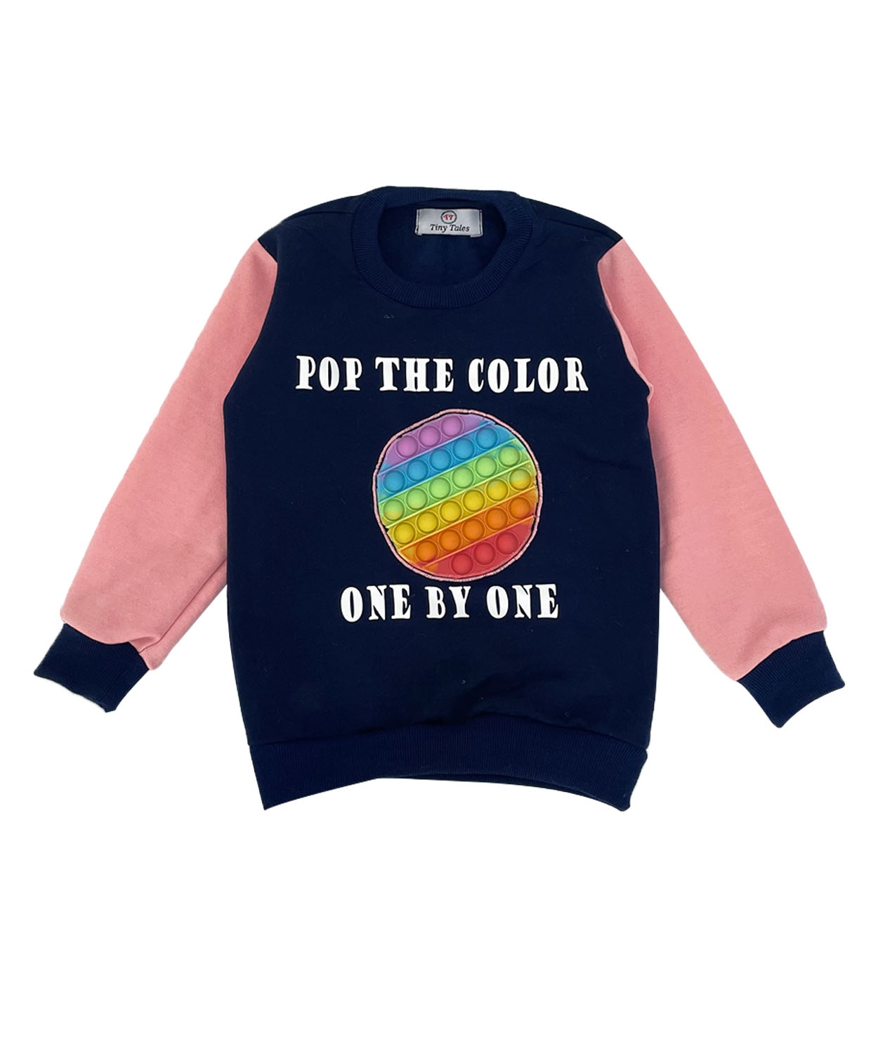 Personalised Color Block Pop It Sweatshirt