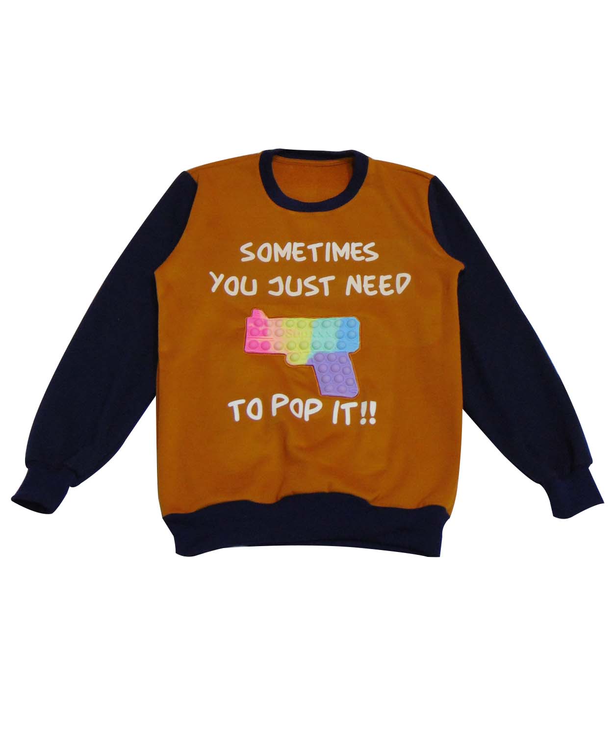 Personalised Pop It Color Block Sweatshirt